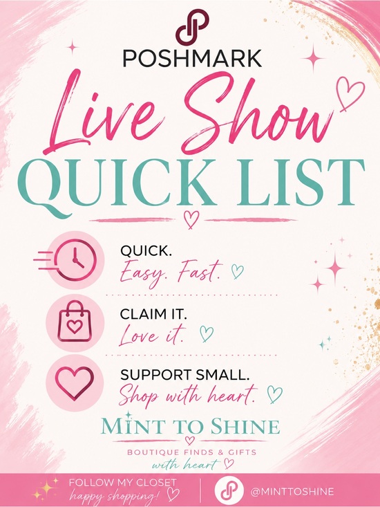 Accessories - 🩷🌸 MINT TO SHINE IS LIVE!🩷🌸  Thanks for joining my Show!🩷🌸